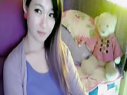 Striptease sexy menina chinesa bonita