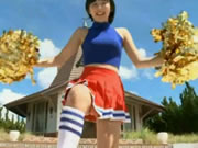 Menina bonita japonesa do líder de claque